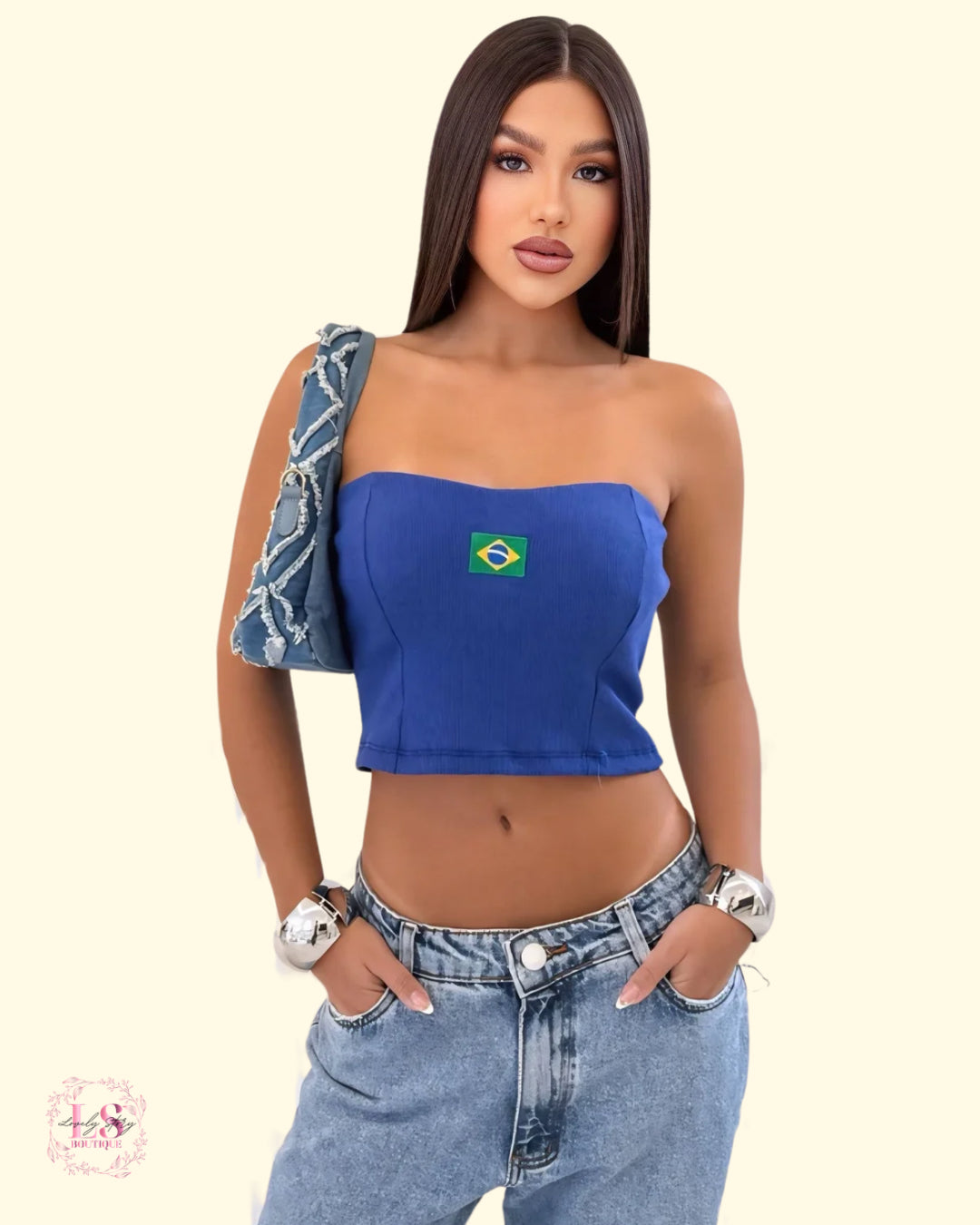 STRAPLESS CROP TOP BRASIL