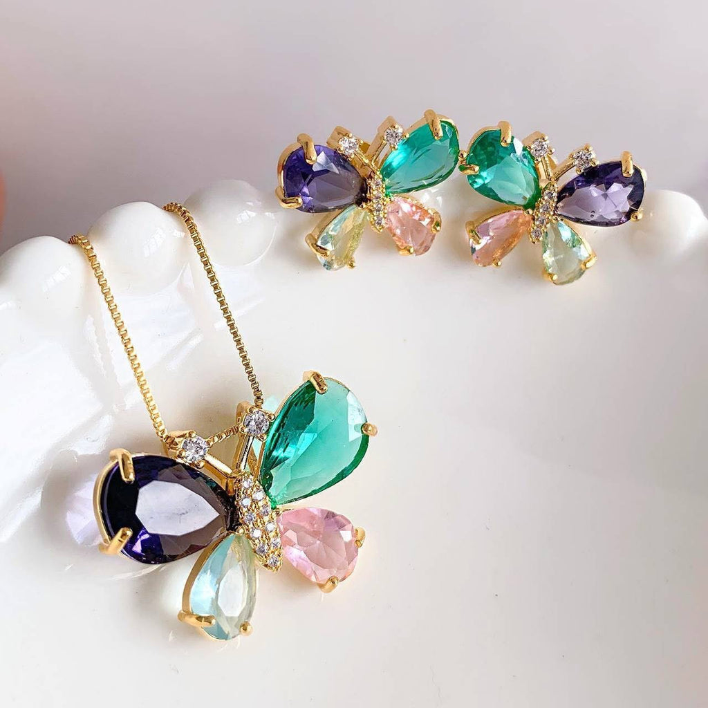 BUTTERFLY NECKLACE SET