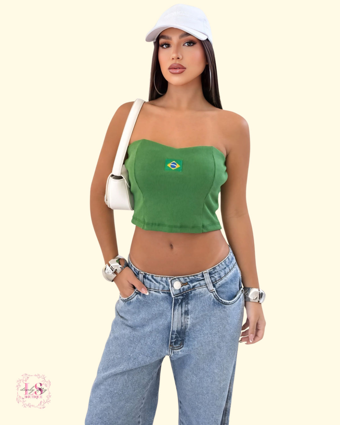 STRAPLESS CROP TOP BRASIL