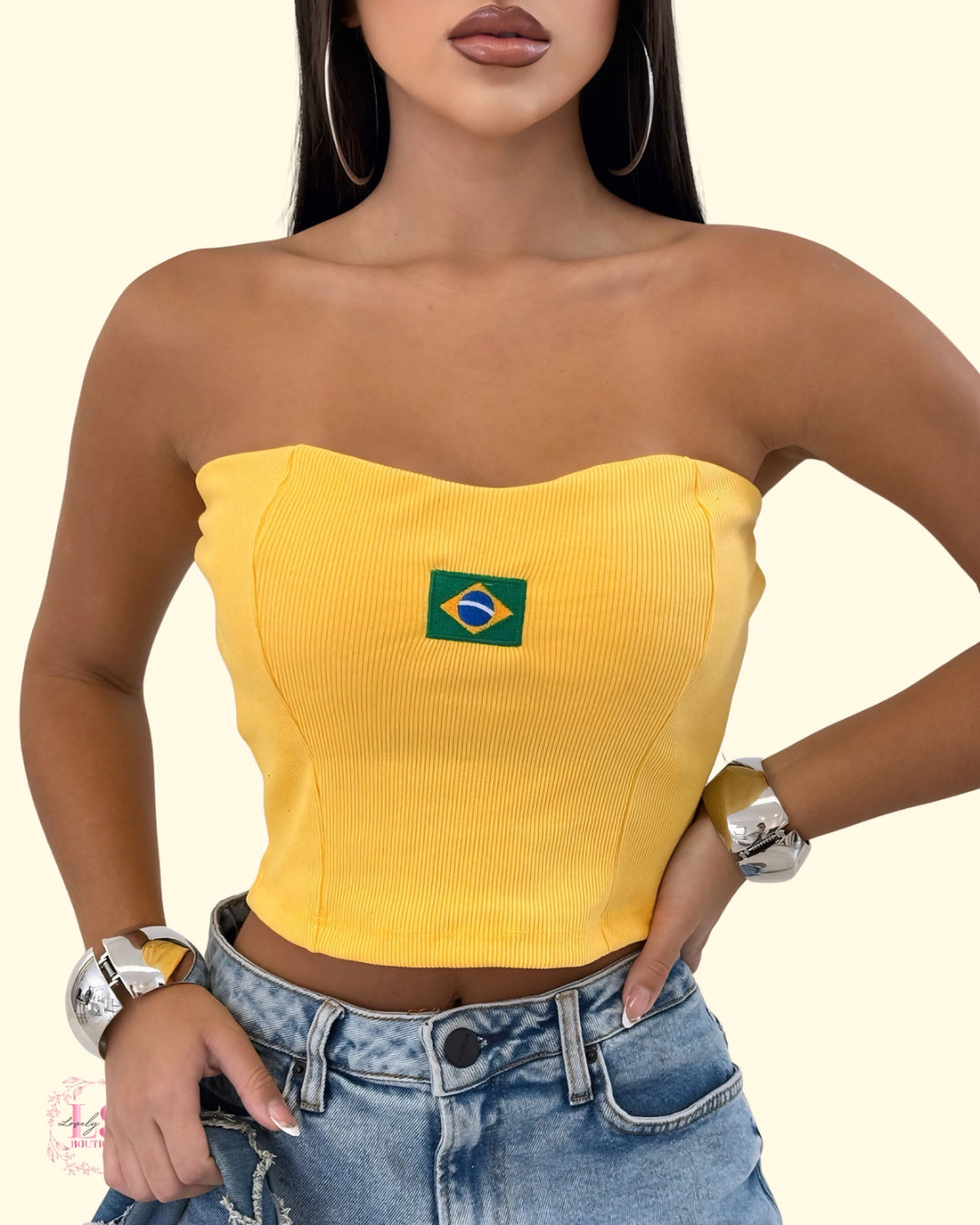 STRAPLESS CROP TOP BRASIL