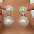 EARRING ZIRCONIA PEARL