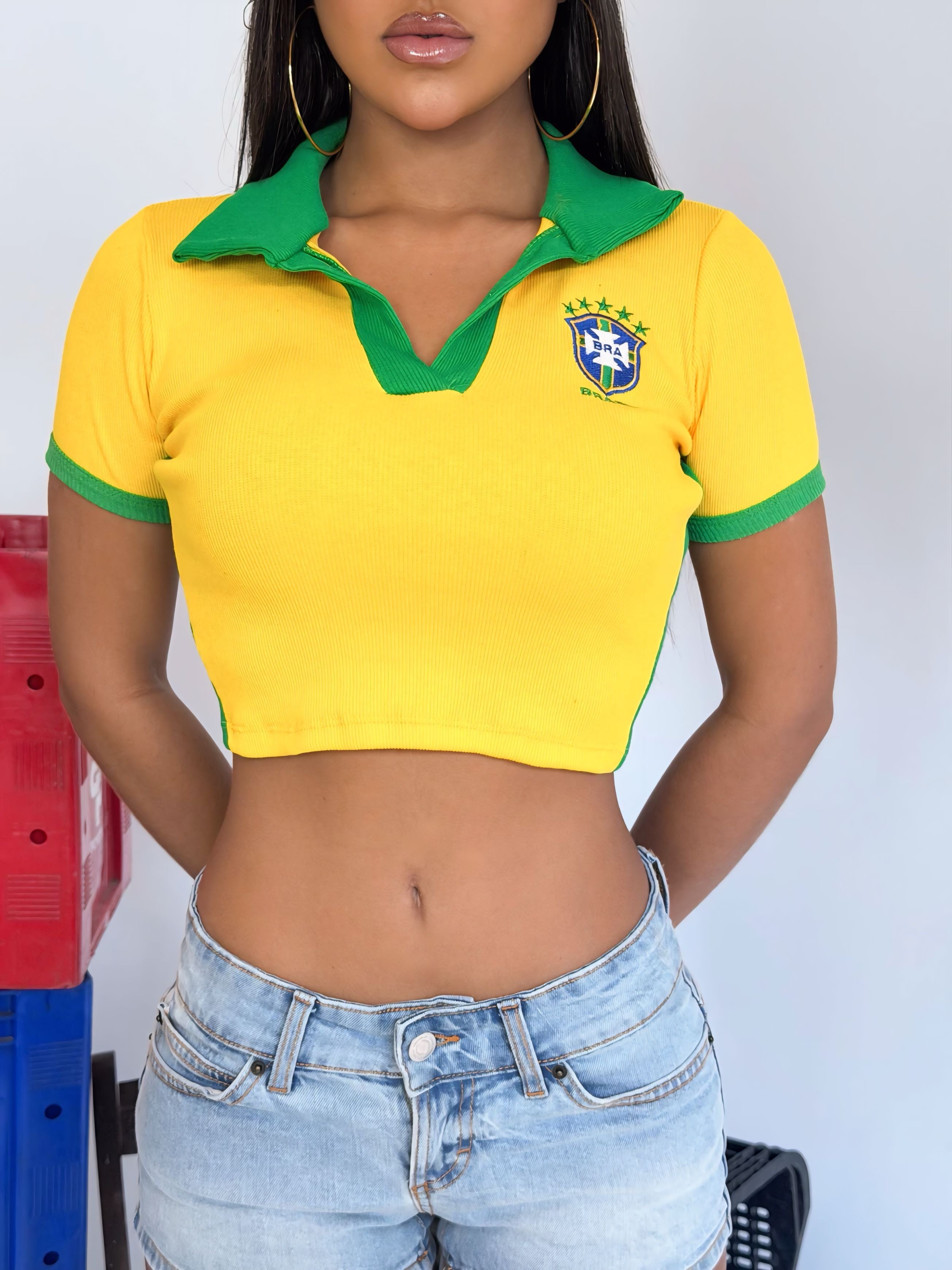 CROPPED POLO BRASIL