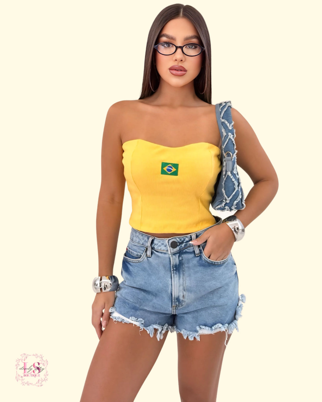 STRAPLESS CROP TOP BRASIL