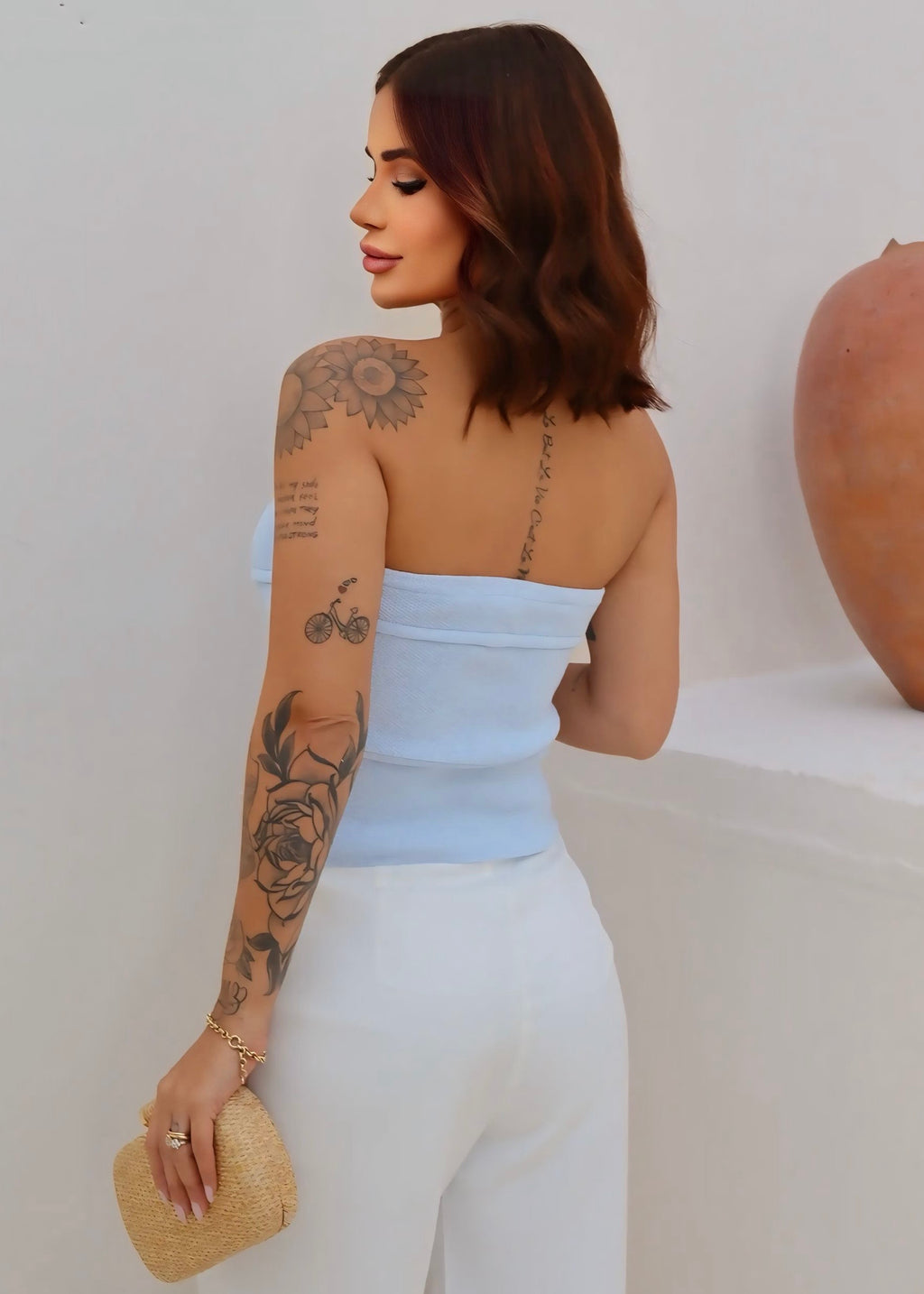 CROPPED STRAPLESS IZA