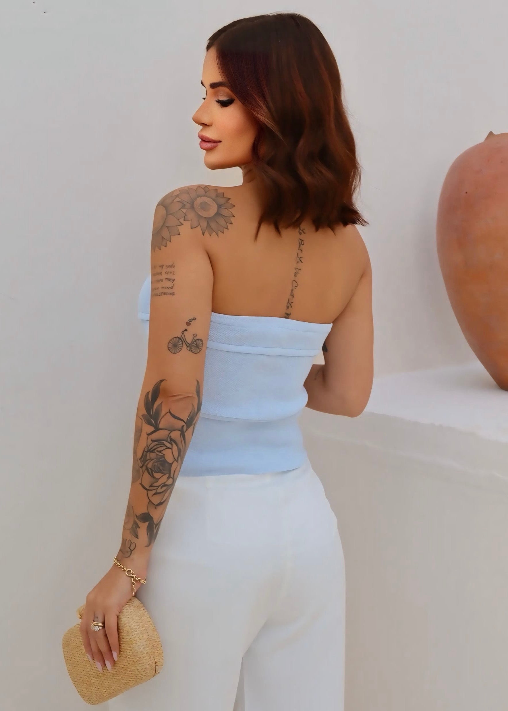 CROPPED STRAPLESS IZA