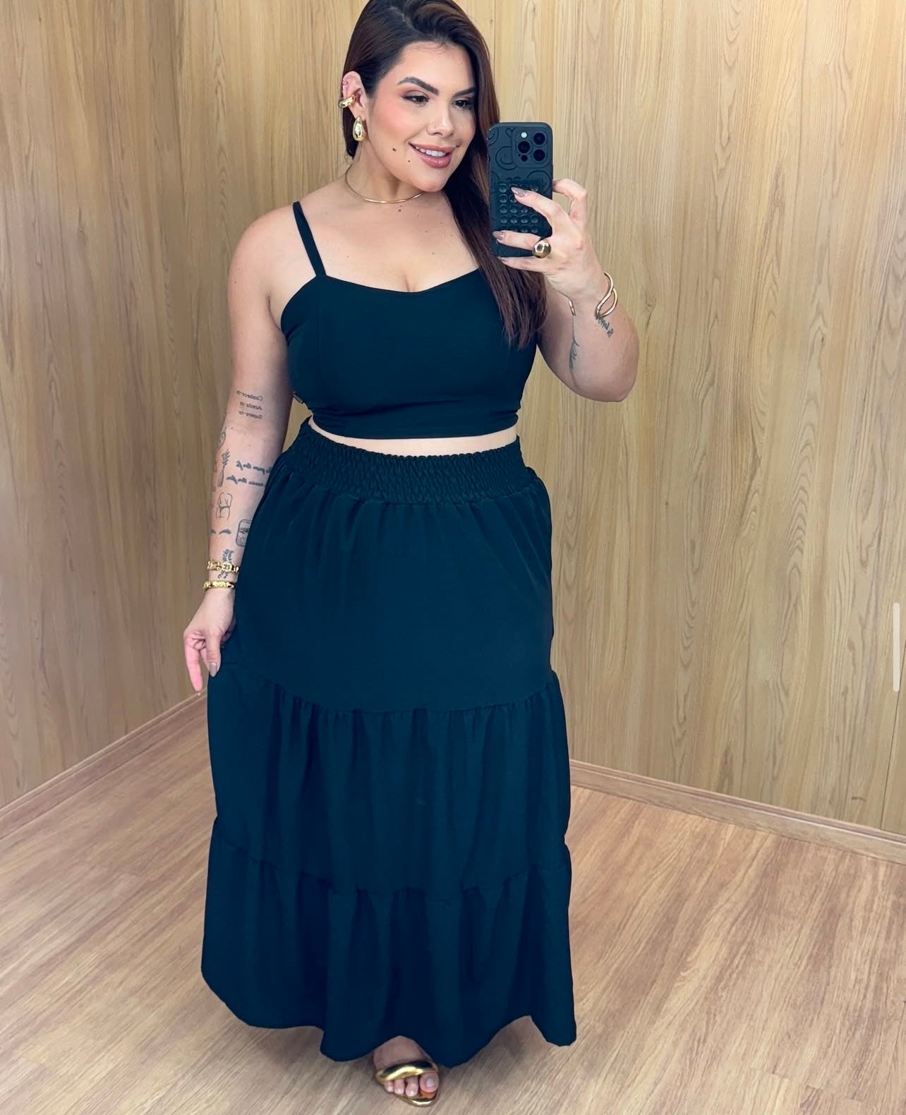 SKIRT LONG SET (PLUS)