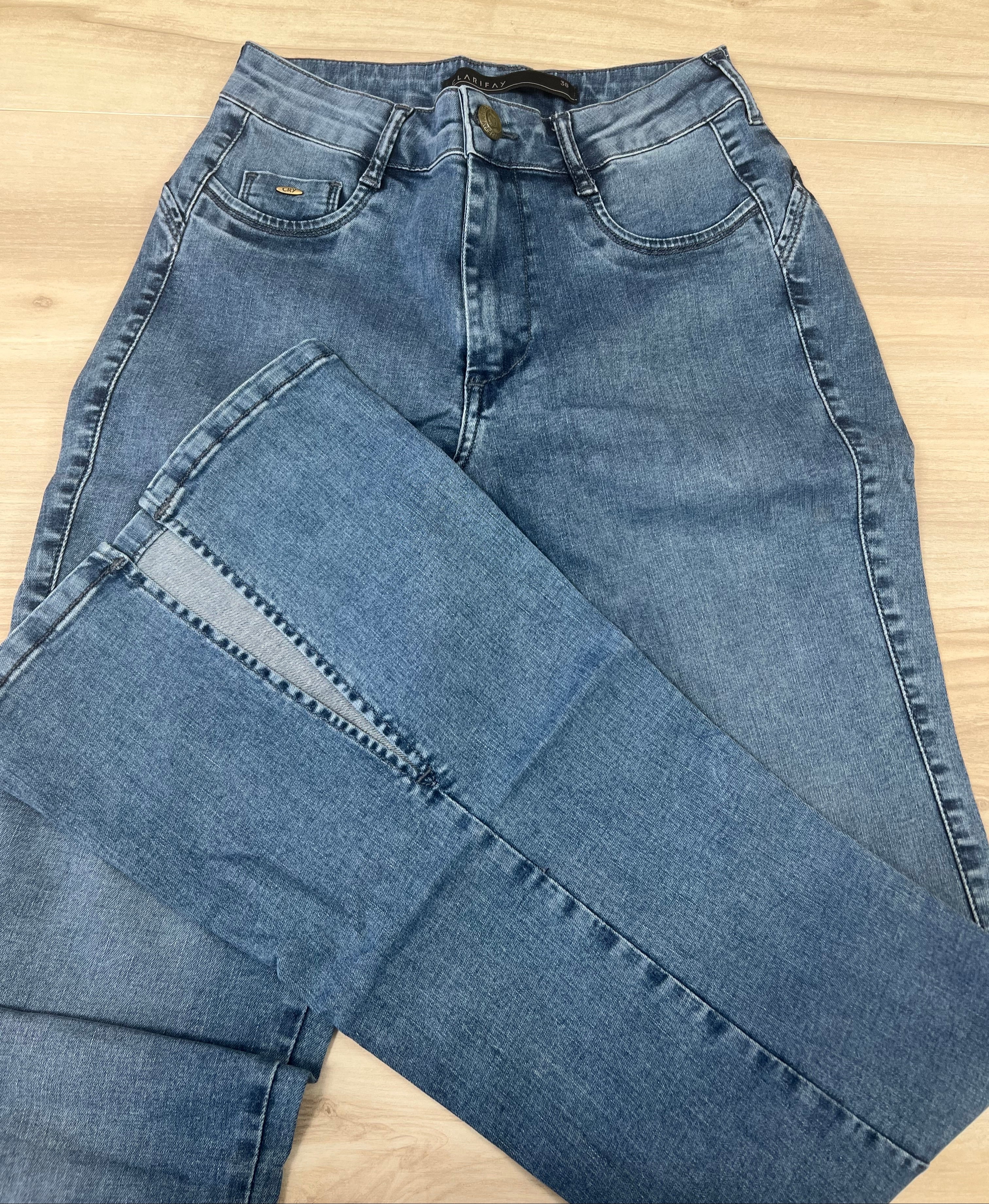 PANTS FLARE DENIM FABI