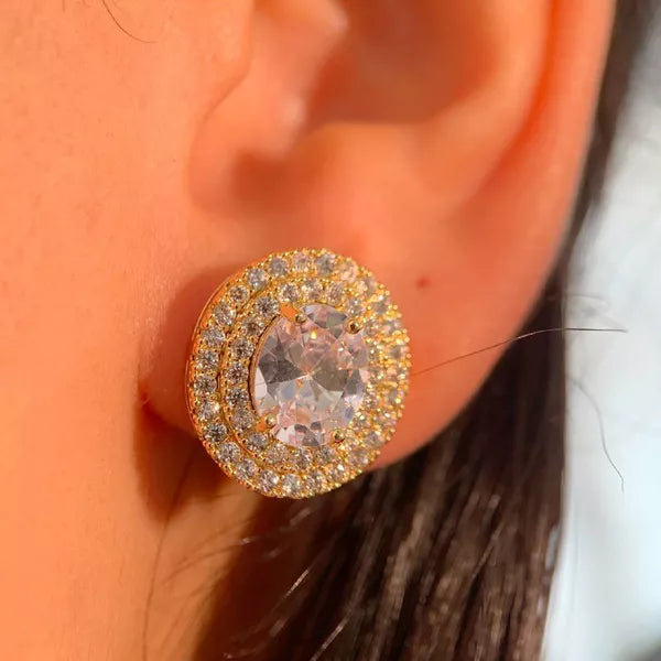 EARRING STUDDED CRYSTAL
