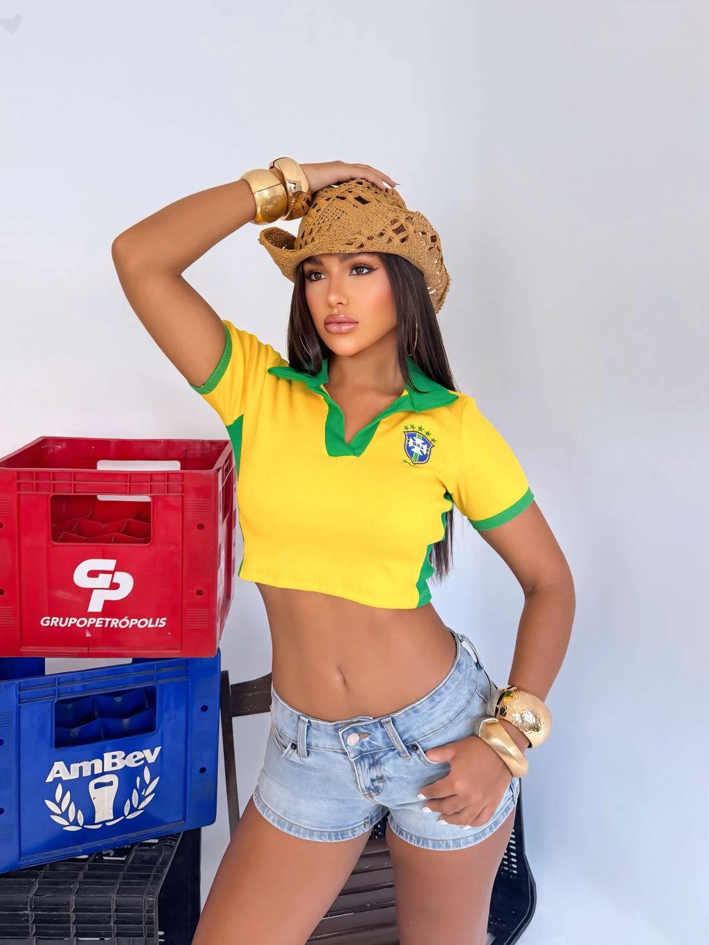 CROPPED POLO BRASIL