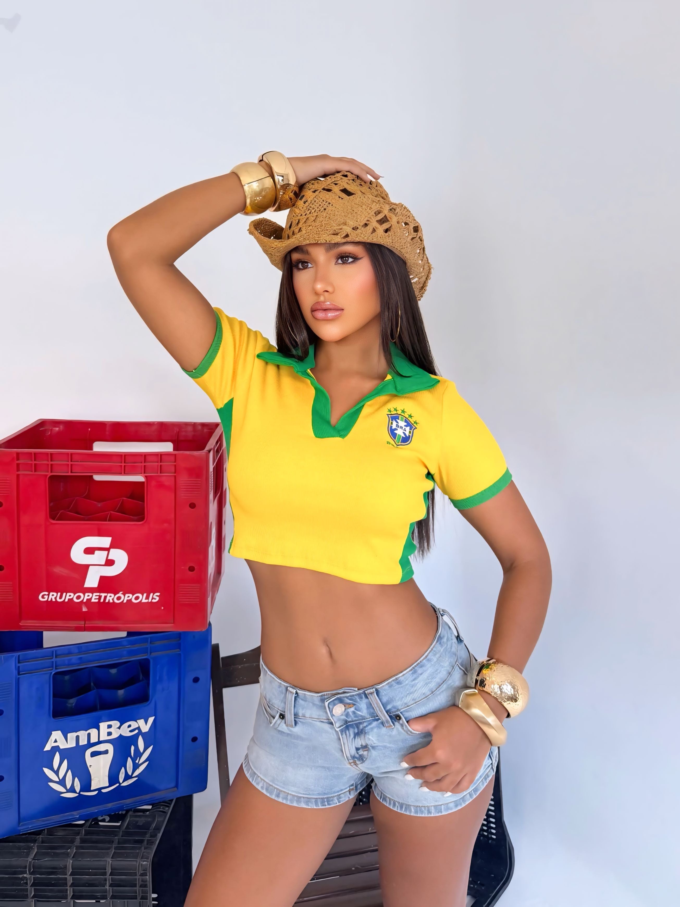 CROPPED POLO BRASIL