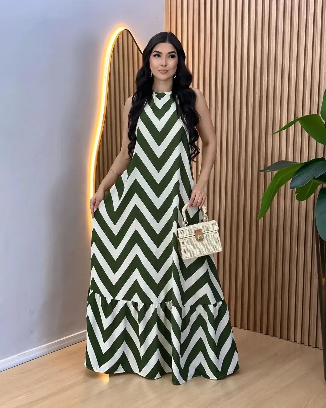 DRESS LONG ZIG ZAG