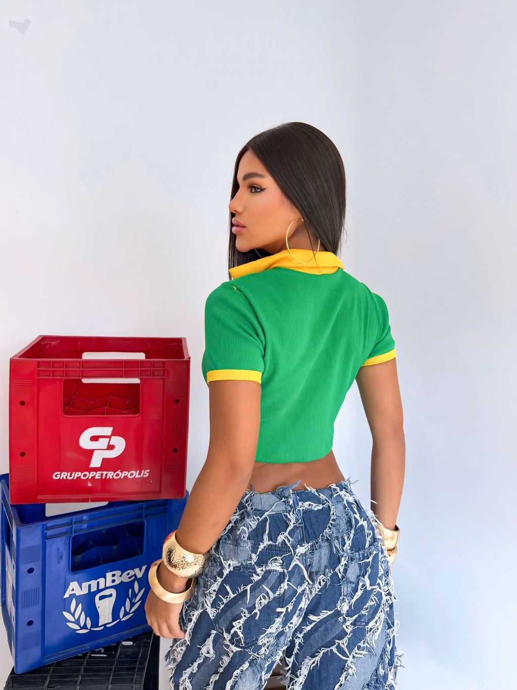 CROPPED POLO BRASIL