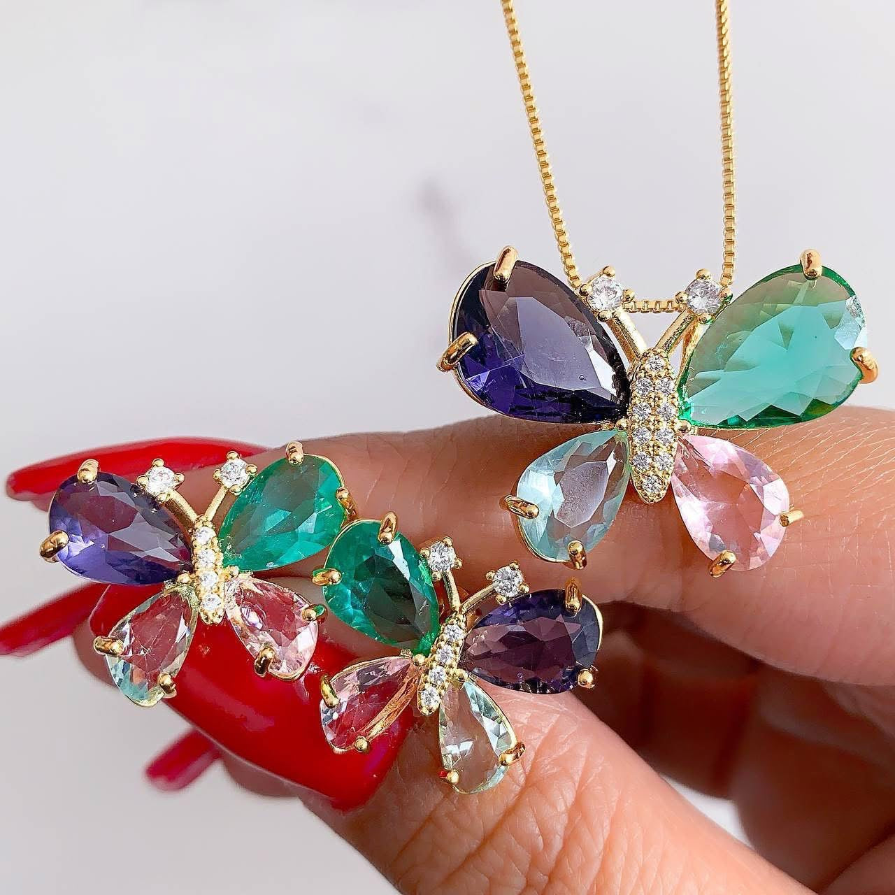 BUTTERFLY NECKLACE SET