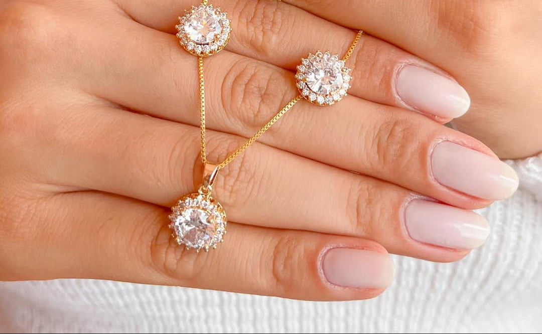 NECKLACE ZIRCONIA ROUND SET