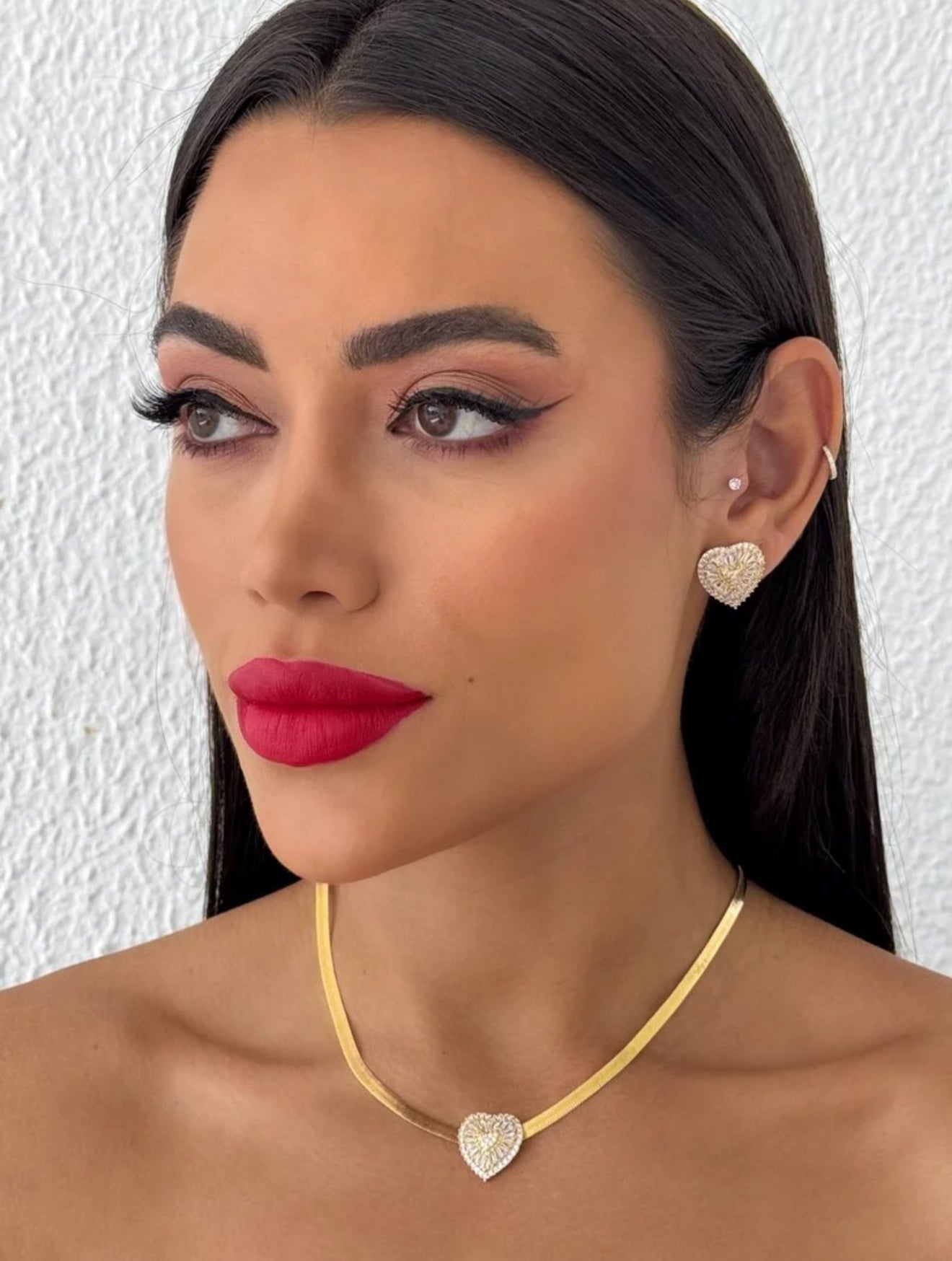 CHOKER HEART NAVETTE SET