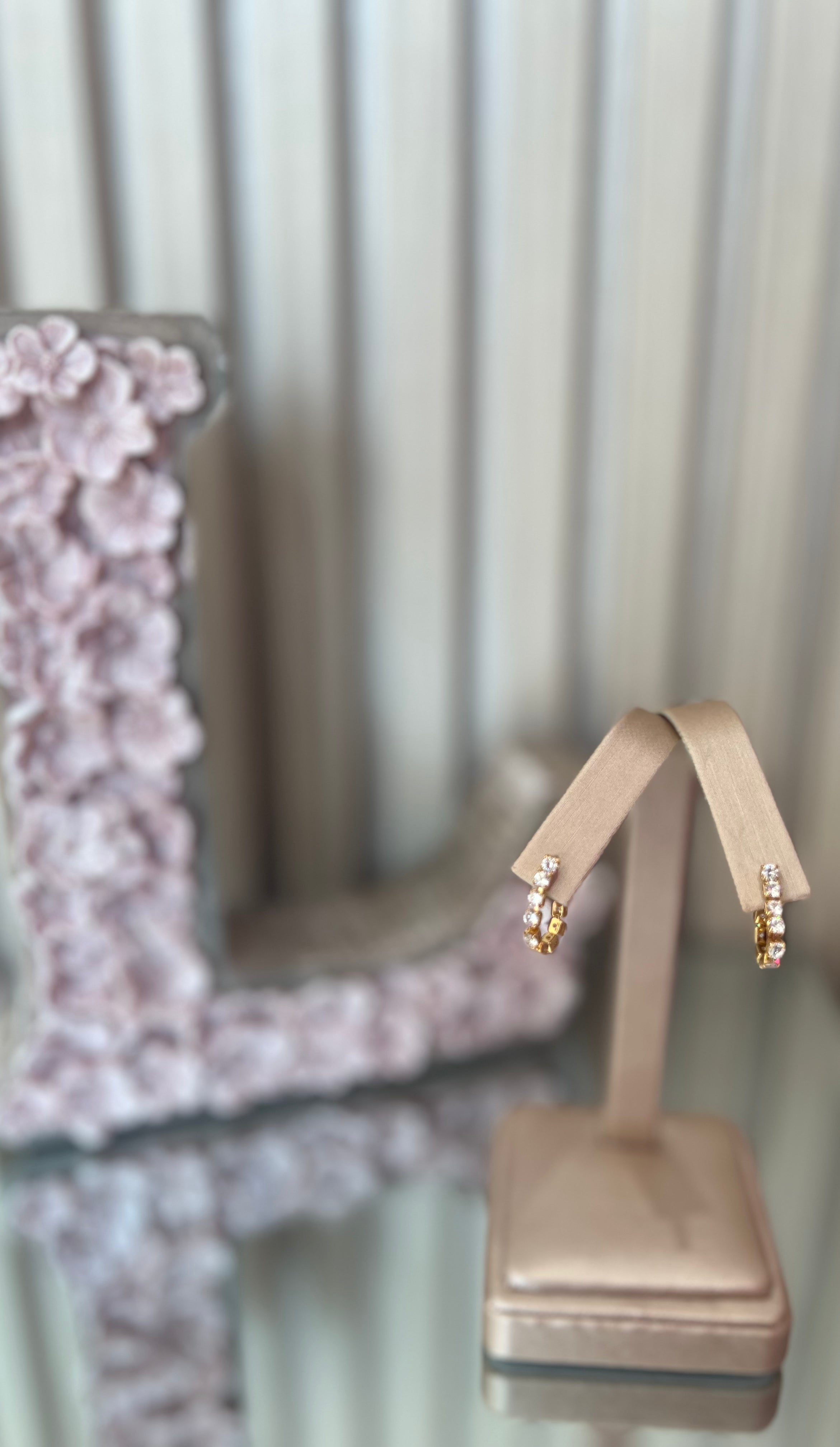 Zirconia Hoop Earrings