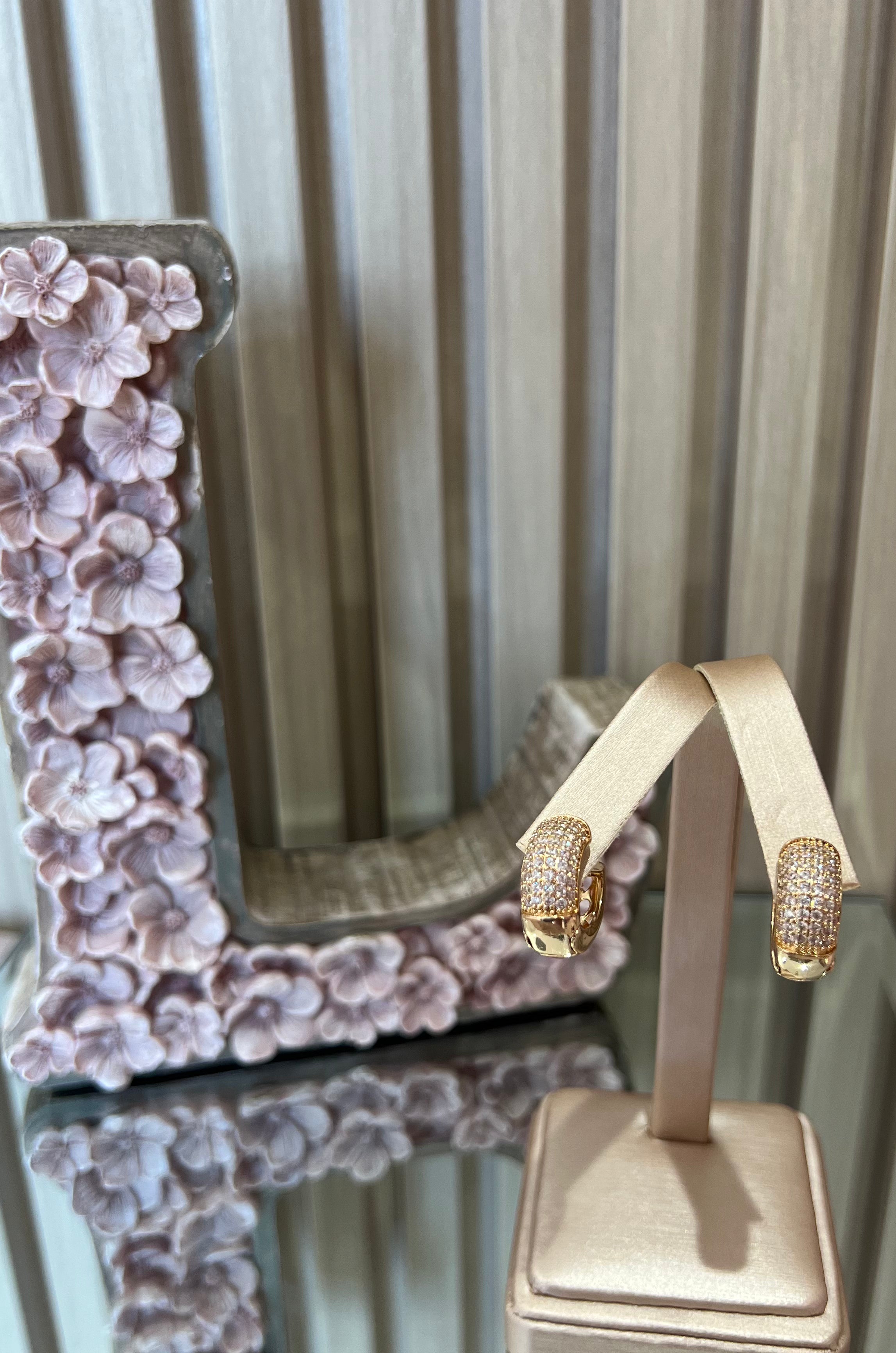 STUDDED HOOP EARRINGS