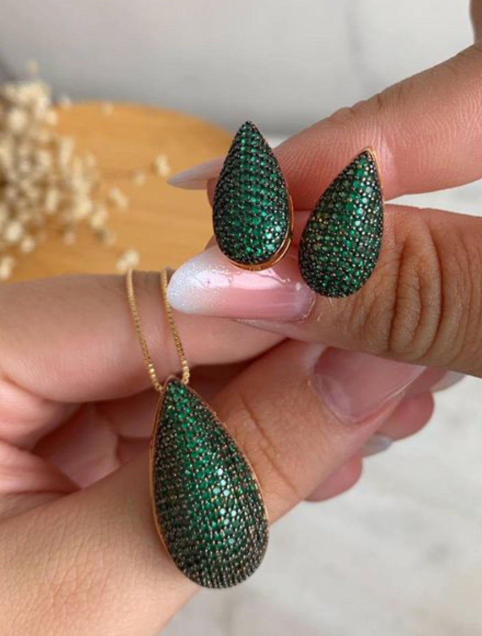 DROP NECKLACE SET COLOURFUL