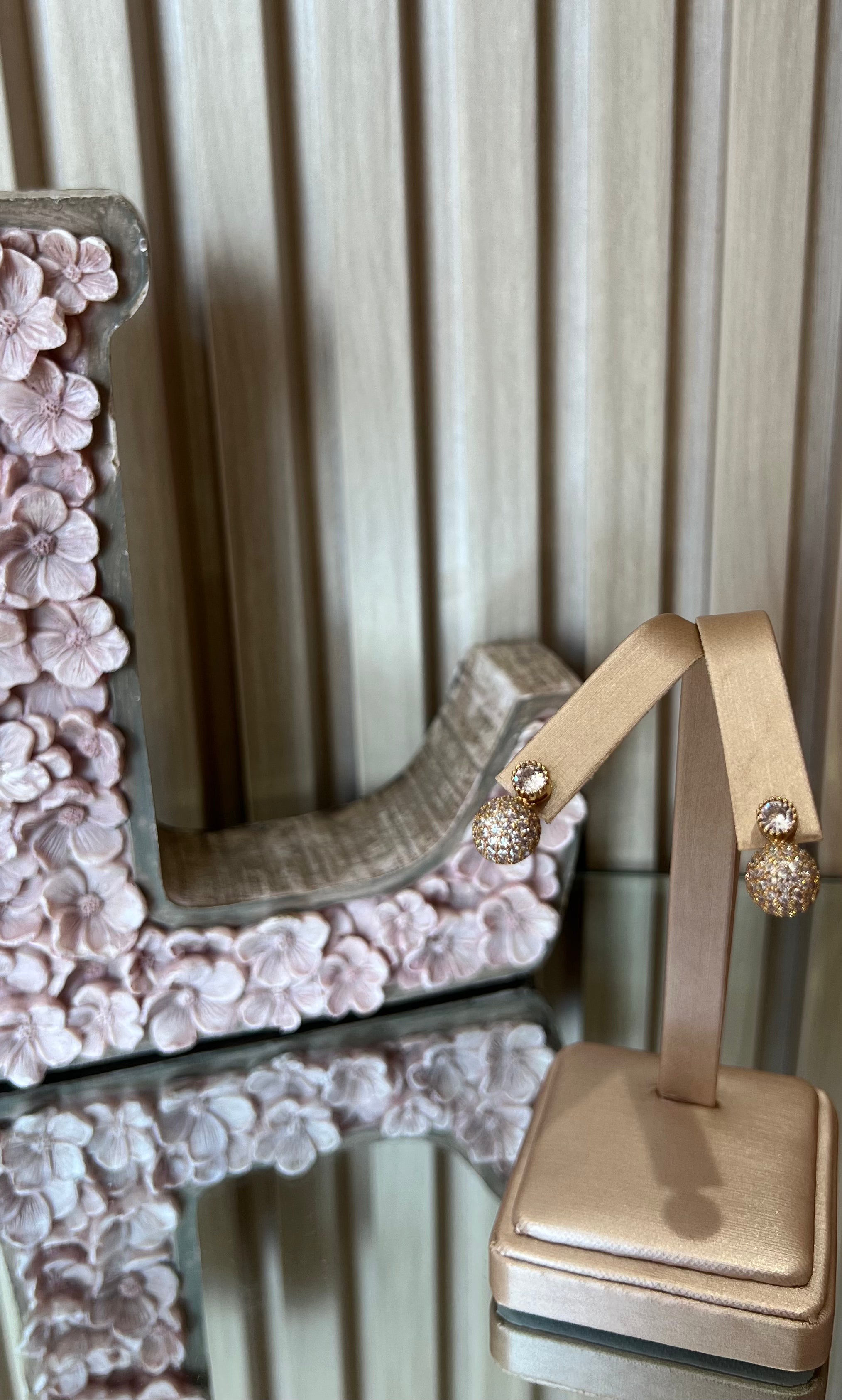 ROUND CRYSTAL DROP EARRINGS