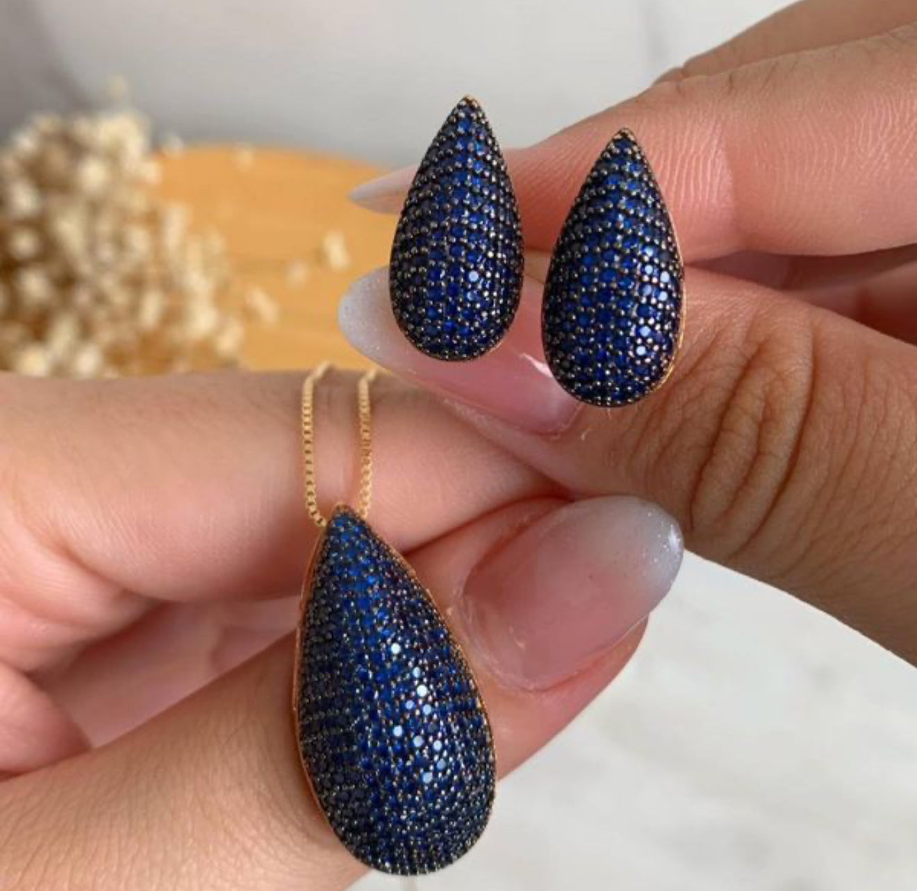 DROP NECKLACE SET COLOURFUL