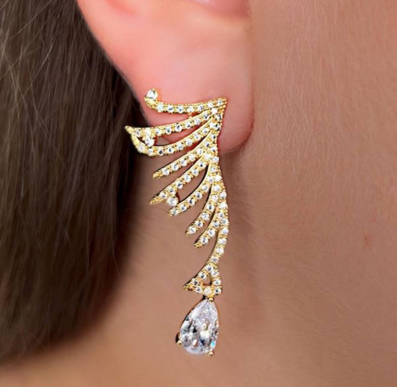 EARRING MICRO ZIRCONIA DROP
