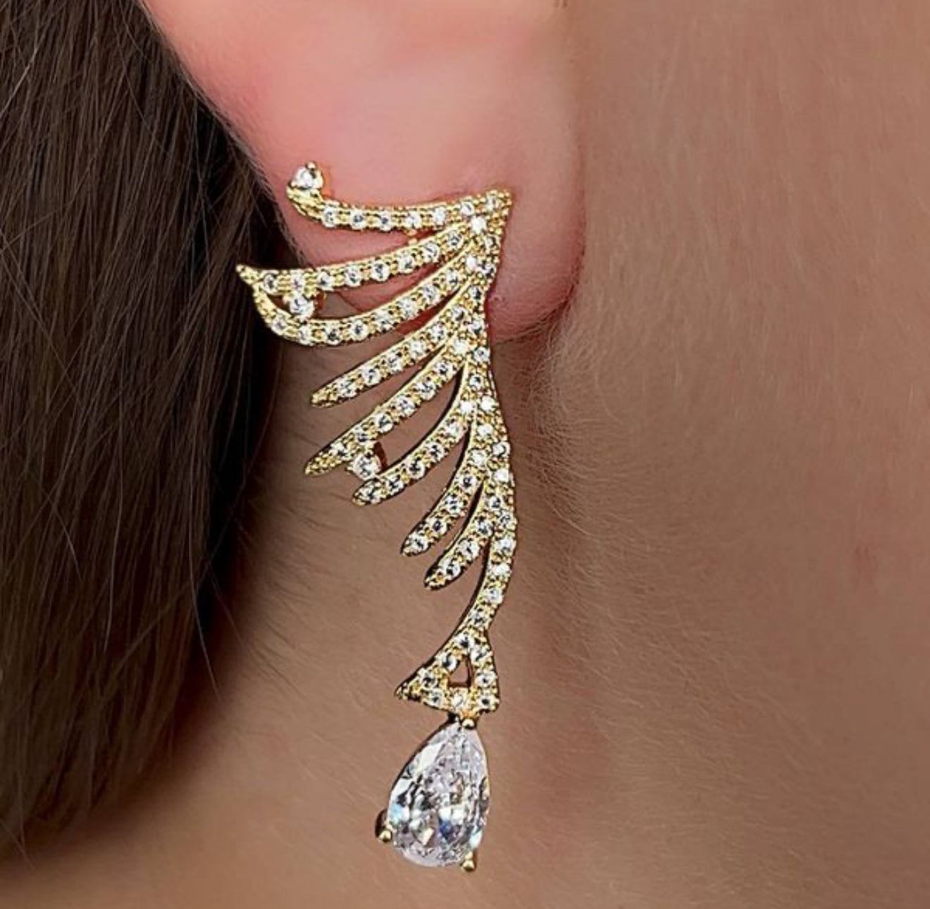 EARRING MICRO ZIRCONIA DROP