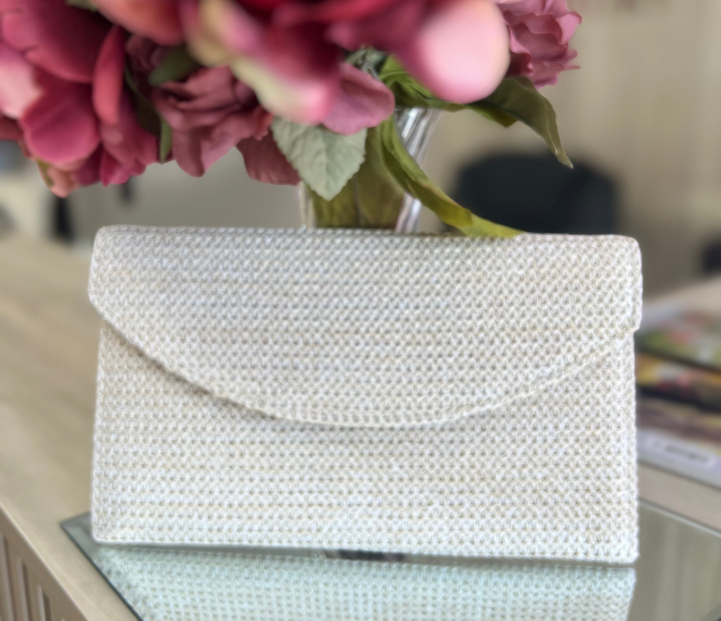 Summer Straw Envelope Bag