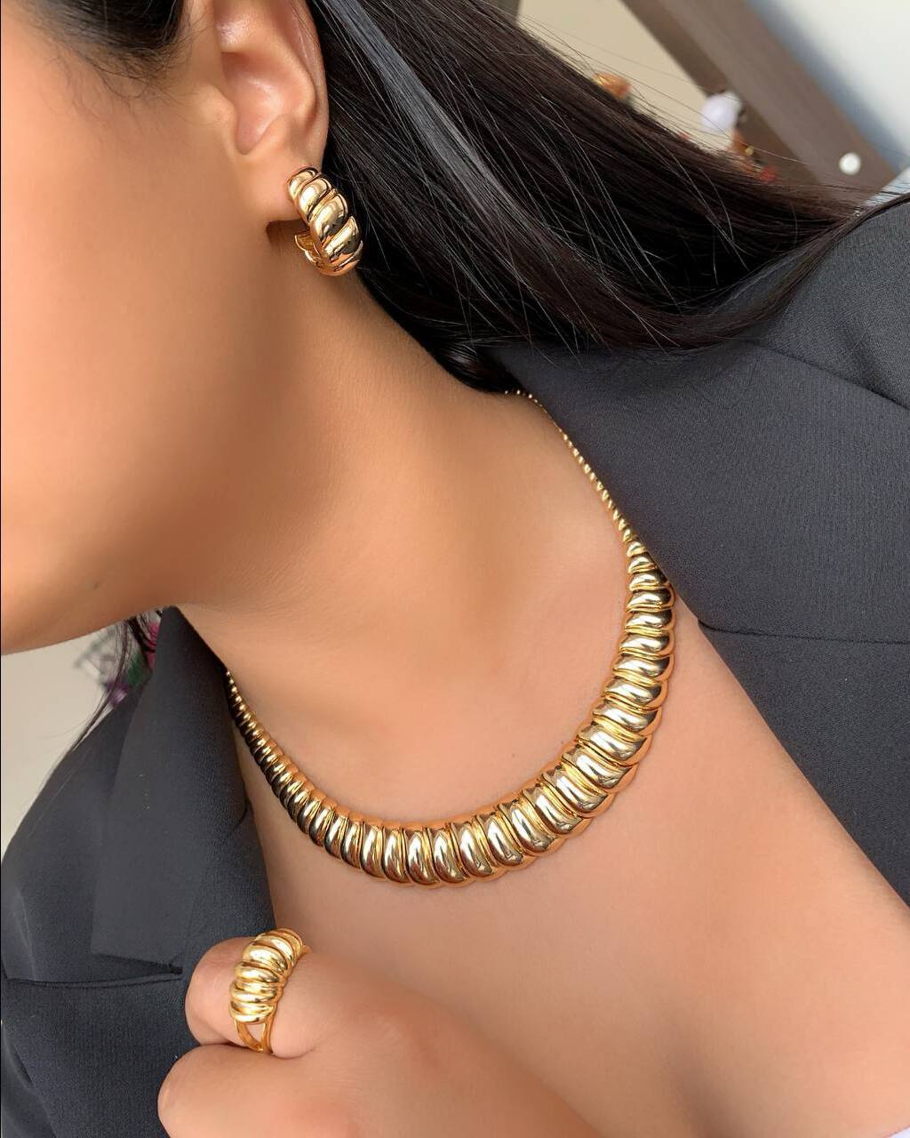 TWISTED NECKLACE SET