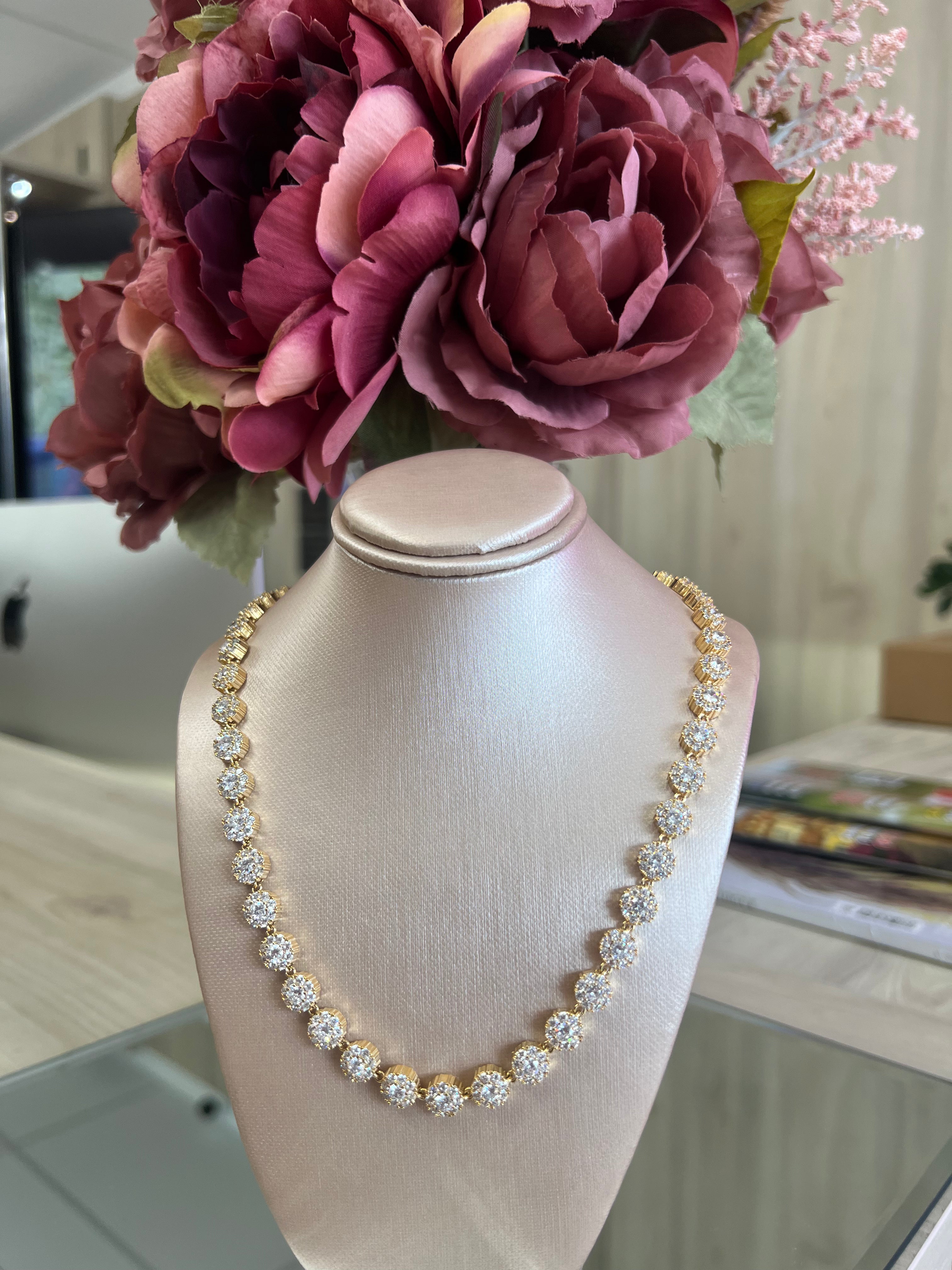 Halo Tennis Necklace