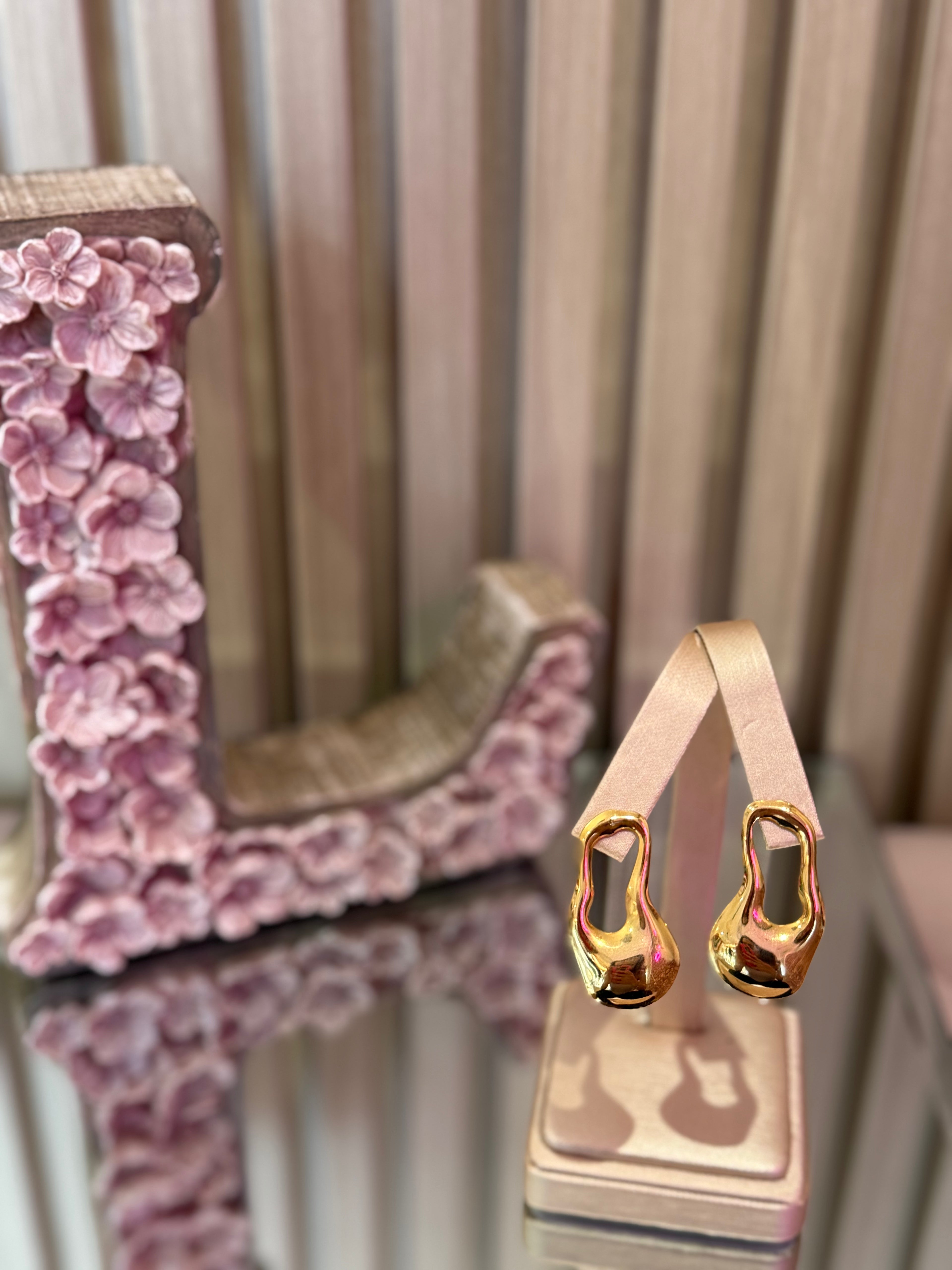 Organic Earring Gold