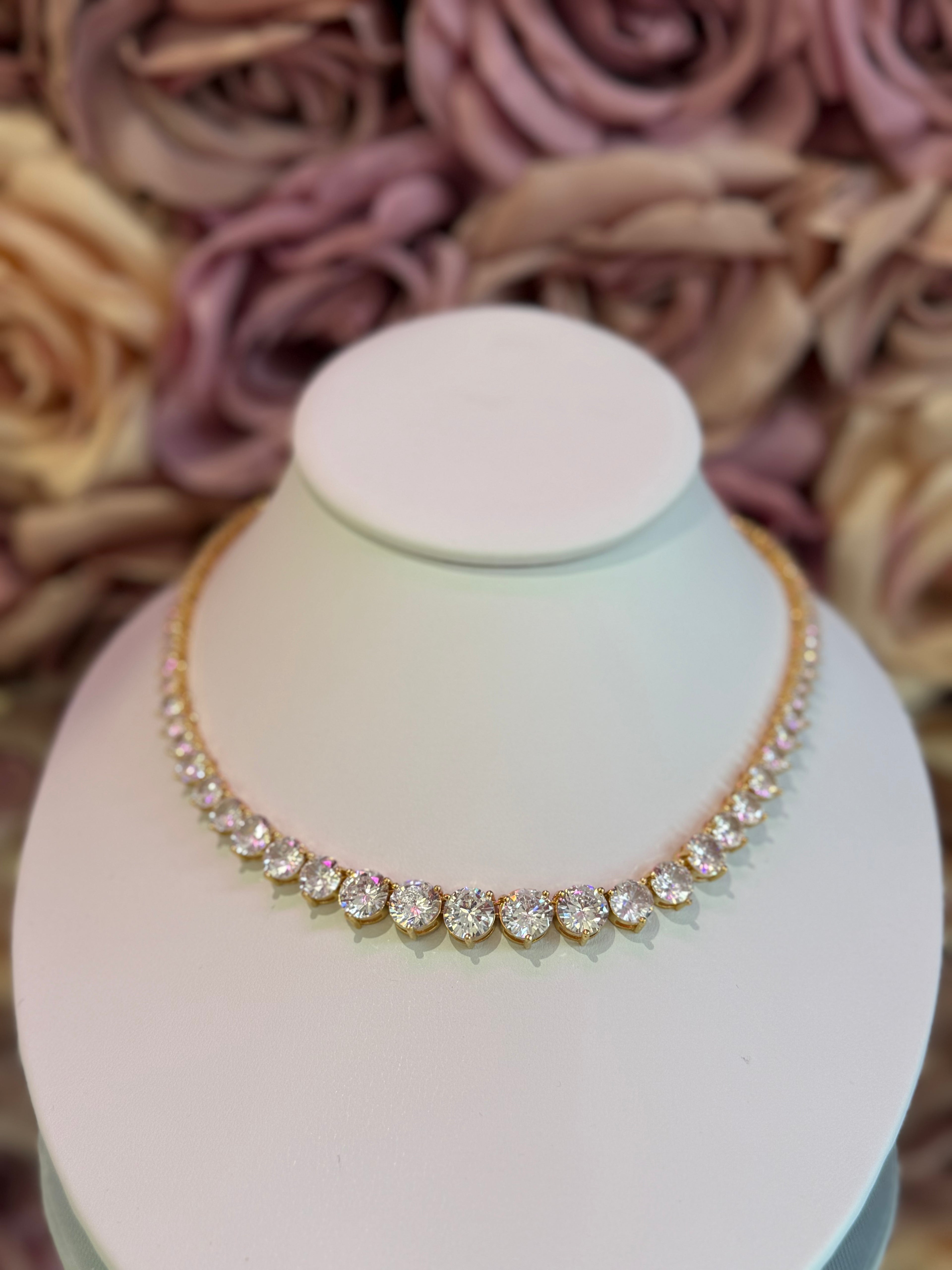 Tennis Necklace Gold