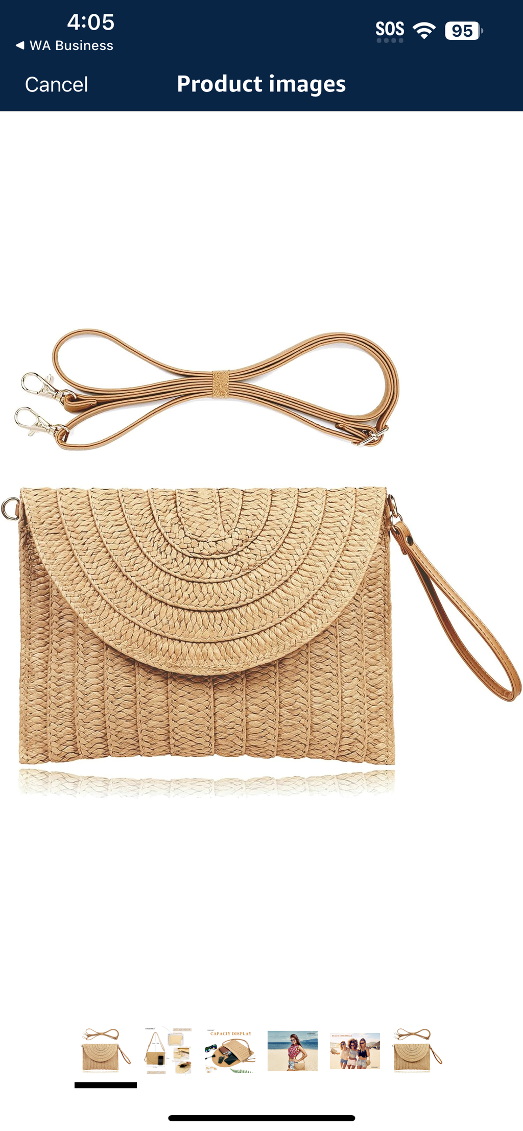 Summer Straw Clutch Bag