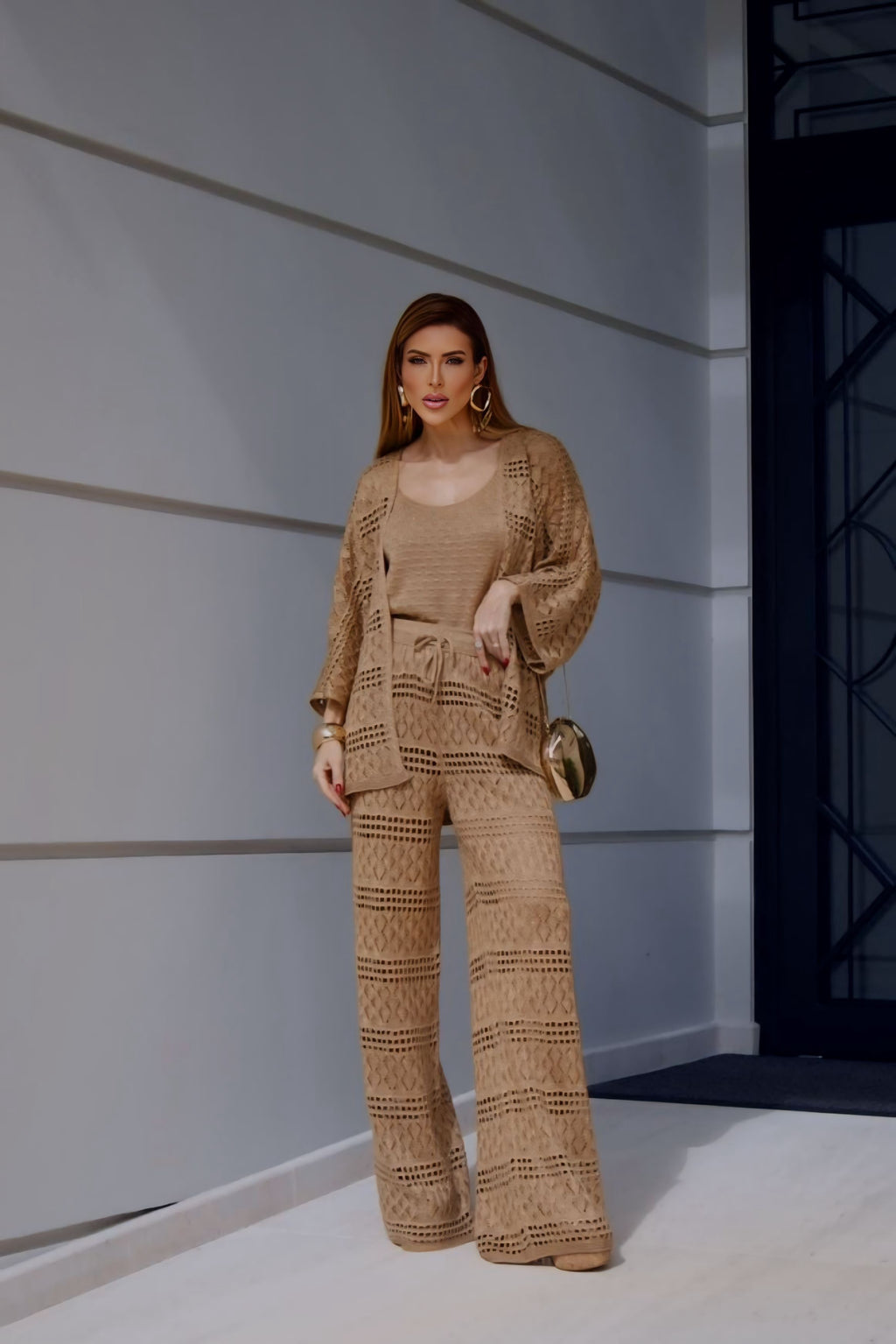 GISELLA PANT SET METALLIC