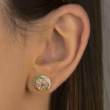 ZIRCONIA PIZZA EARRING