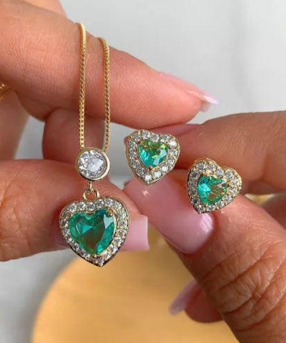 NECKLACE HEART CHARM SET