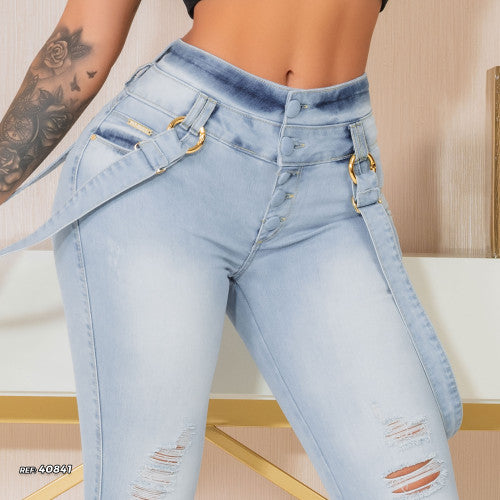 PANT JEANS WITH SUSPENDERS